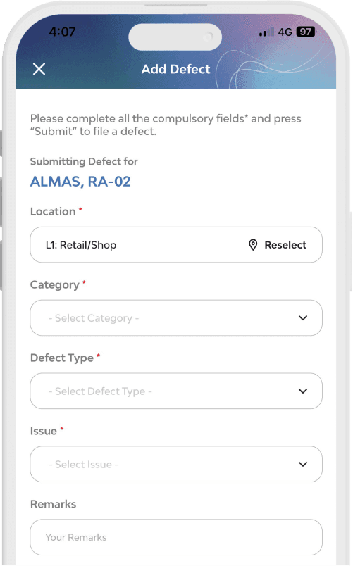 Report & Monitor Unit Defects